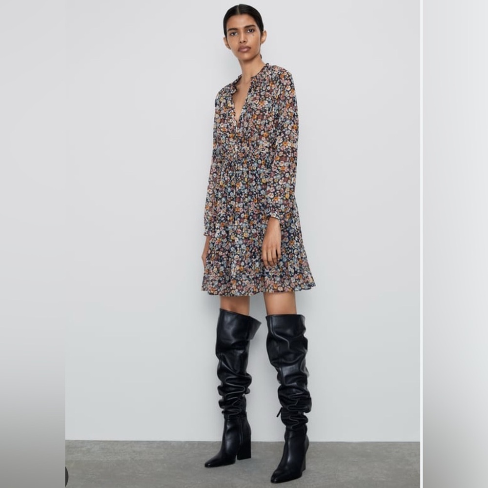 Zara Floral Print Dress - Multicolor